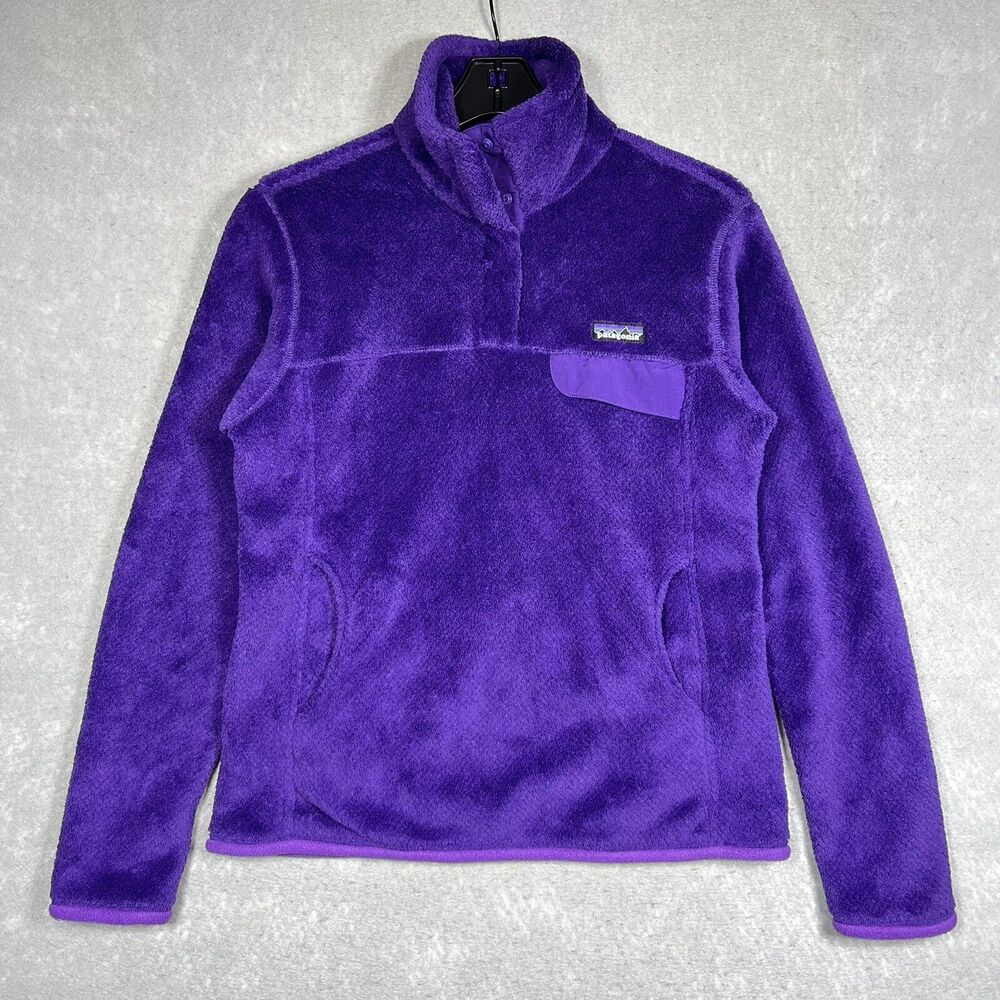 Patagonia Sweater Polartec Women Medium Purple Re-Tool Snap-T Fleece Pullover